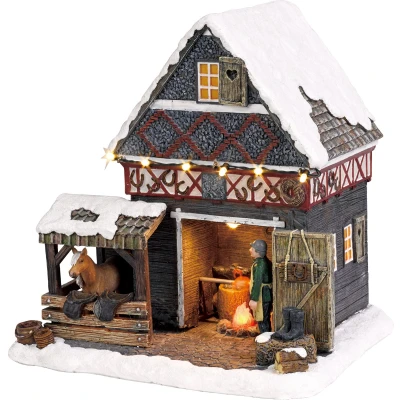 Afbeelding van Luville Kerstdorp Miniatuur Smederij L20 x B17 H20 cm