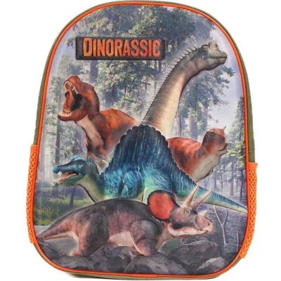 Afbeelding van 3D Rugzak Rugtas Dinorassic 33 x 27 10 cm Dino Dinosaurus Kinderen Jongen Groen