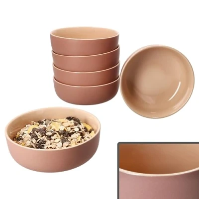Afbeelding van Ritzenhoff &amp; Breker Jasper Set van 6 kommen 14,5 cm poeder, 360 ml, aardewerk kom voor personen, schaaltjes salade, soep, muesli, chips enz. I servies ontbijt, lunch en diner