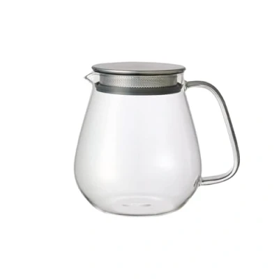 Afbeelding van Kinto Unitea One Touch theepot 720ml glas rvs filter losse thee