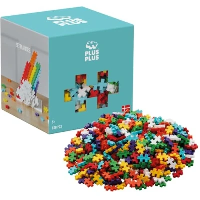 Afbeelding van Plus 3976 Geniaal bouwspeelgoed, regenboog, creatieve bouwstenenset voor kinderen, 600 delen