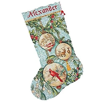 Afbeelding van Dimensions X Stitch II StockingOrnEnchant telpatroonverpakking met telpatroon, betoverd ornament