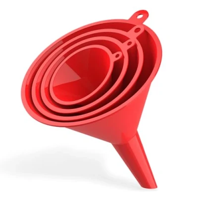 Afbeelding van Nirox Universele trechter set van 4 Voedsel geschikte BPA FREE Vulhulp voor keuken Mini vultrechter vloeistoffen en droge ingrediënten Olietrechter auto werkplaats