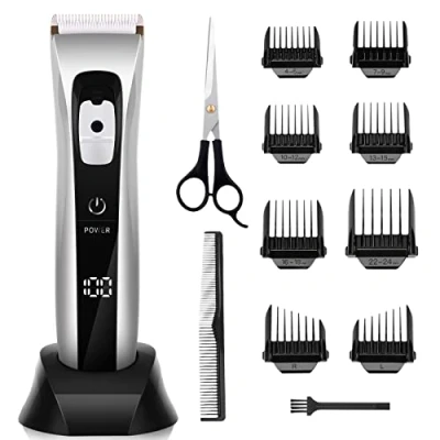 Afbeelding van Professionele tondeuse, 2000 mAh, 36 lengte instellingen, 8 trimopzetstukken, IPX6 waterdicht, van 4 mm tot 22 mm, met accu en netvoeding
