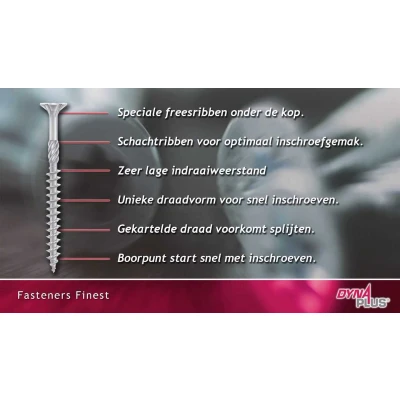 Afbeelding van Intergard Dynaplus Spaanplaatschroeven 3.5x35mm (prijs per 100st)