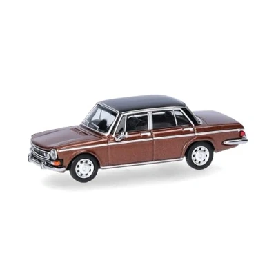Afbeelding van herpa 430746 004 modelauto Simca 1301 Special, miniatuur op schaal 1:87, verzamelstuk, Made in Germany, model van kunststof, kleur: kopermetminiatuurmodel