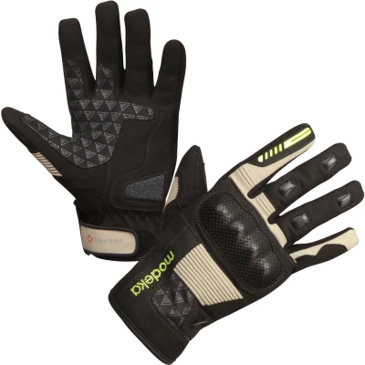 Afbeelding van Modeka Fuego Motorfiets handschoenen, zwart beige, afmeting 4XL voor man