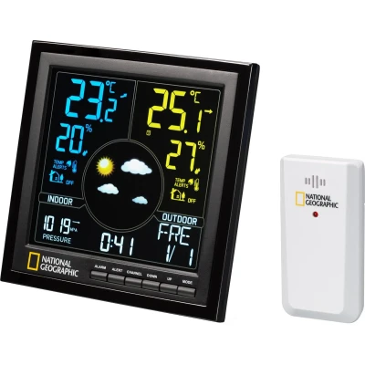 Afbeelding van Bresser Weerstation National Geographic incl. Wekker Voor Binnen &amp; Buiten Radiogestuurd
