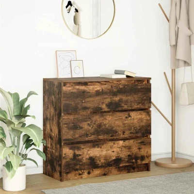 Afbeelding van Dressoir 80x35x76 cm spaanplaat gerookt eikenkleurig