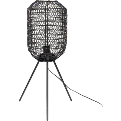 Afbeelding van Clayre &amp; Eef Vloerlamp Ø 21x63 cm Zwart Ijzer Staande Lamp