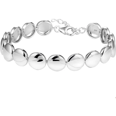 Afbeelding van Zilver Gerhodineerde Armband 10 mm 17 1324256