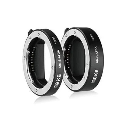 Afbeelding van Meike MK S AF3A 10 mm+16 mm AF autofocus macro verlengbuis adapterring, compatibel met Sony, spiegelloze a6300 a6000 a7 a7SII NEX E Mount FE camera