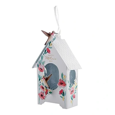 Afbeelding van Hallmark Moederdagkaart Hedendaagse 3D Vogelhuis Design Wit 25563057