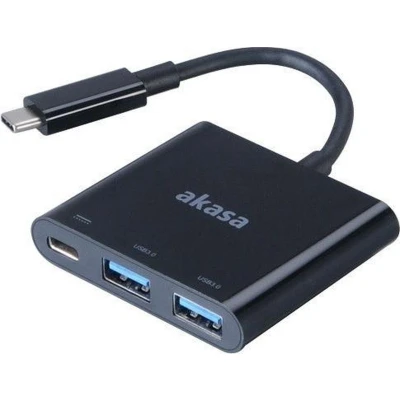 Afbeelding van Akasa AK CBCA08 15BK kabeladapter/verloopstukje USB Type C 2 x 3.0, 1 Zwart