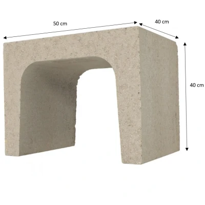 Afbeelding van Excluton U element 40x40x50 Cm Grijs Functioneel en decoratief