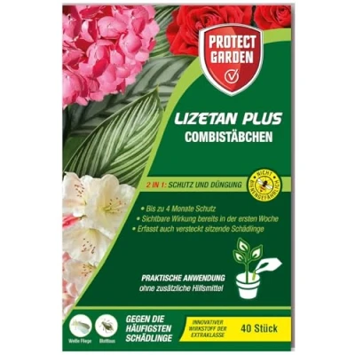Afbeelding van PROTECT GARDEN Lizetan Plus Combistokjes, langdurige ongediertevrij en premium meststof in één, 40 stuks