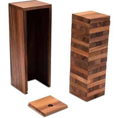 Afbeelding van LOGOPLAY Wackel Tower Gr. L 26 cm hoogte Condo houten toren behendigheidsspel gezelschapsspel van hout
