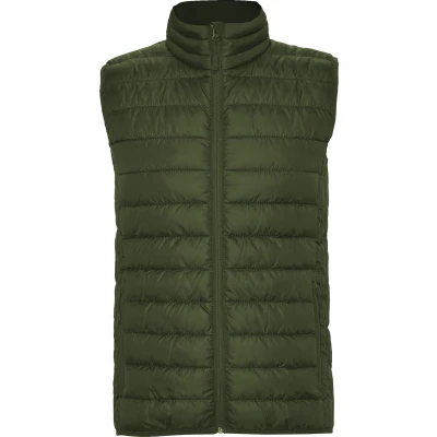 Afbeelding van Leger Groene gewatteerde Dames bodywarmer met polyester dons model Oslo merk Roly maat XL