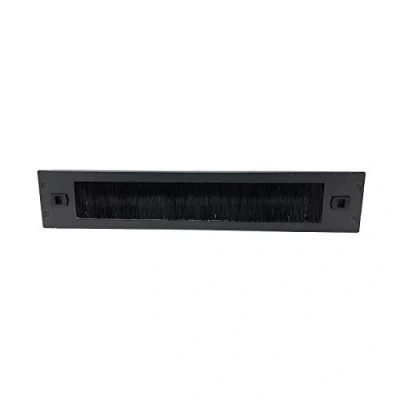 Afbeelding van INFITRONIC INSIRB112BRUSH 19 inch 2 HE stalen U rackpaneel blindplaat met borstellijst netwerkkast (montage zonder gereedschap) (2 borstelstrip)