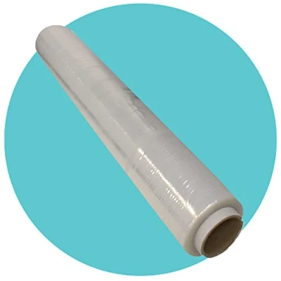 Afbeelding van Triplast 1 rol x 400 mm transparante pallet stretch wrap standaard kern, 17 mu dik, industriële sterkte krimpfolie, plasticfolie Verpakking voor verwijderingen, industrieel en magazijngebruik