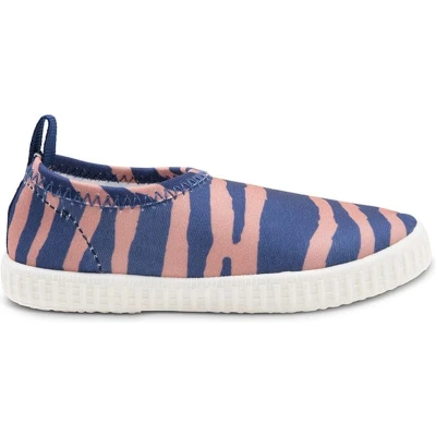 Afbeelding van Swim Essentials Antislip Waterschoenen Kinderen Blauw Oranje Zebra maat 28 Valt 1 kleiner