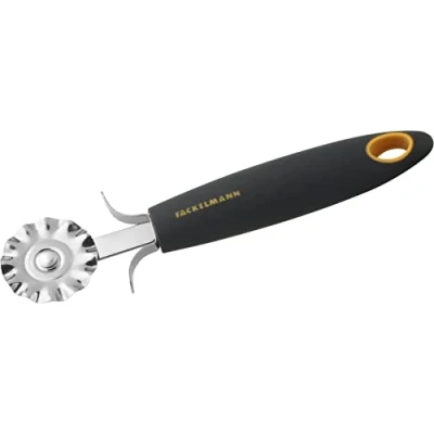 Afbeelding van Fackelmann 25230 Pastry Wheel Cutter Soft 18cm in Grijs/Oranje/Zilver, Roestvrij staal