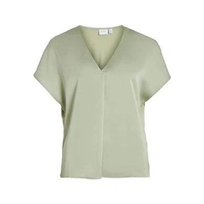 Afbeelding van VILA MIT Kurzen ÄRMELN Vausschnitt Tshirt basic, Dames, Maat: 34, Swamp
