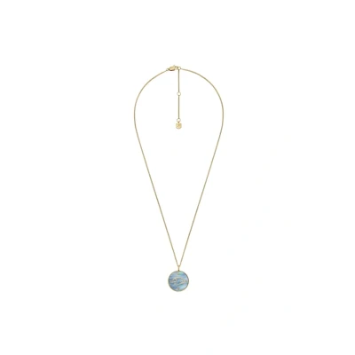 Afbeelding van Fossil ketting JF04841710 Kreeft sterrenbeeld goudkleurig