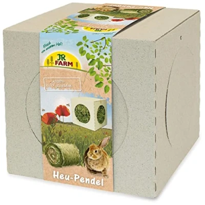 Afbeelding van JR Farm knaagdier hangbare hooi kubus 19,5 x cm 230 gram