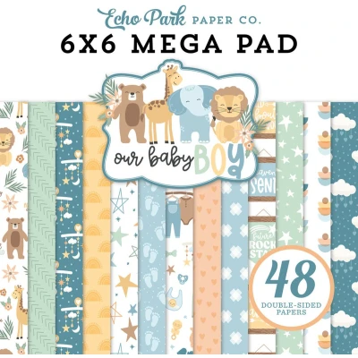 Afbeelding van Echo Park Our Baby Boy 6x6 Inch Cardmakers Mega Pad (OBB302031)