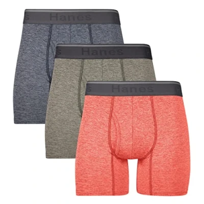 Afbeelding van Hanes Heren Comfort Flex Fit Ademend Stretch Mesh Boxer Korte 3 Pack, Maat 2X Groot, Rood/Groen/Indigo, XXL, XXL