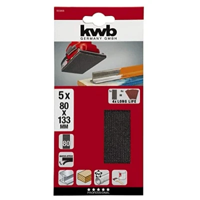 Afbeelding van KWB schuurgaas 80 x 133 mm Korrel Longlife 855008 5 stuks