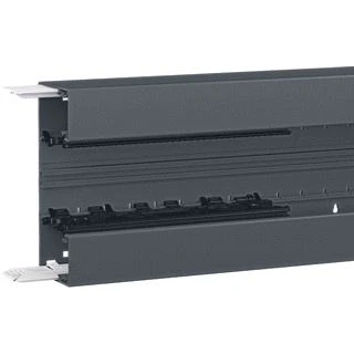 Afbeelding van Hager tehalit br wandgoot c profiel kunststof met koppelstuk bxdxl 170x68x2000mm zwart ral9011 brn6517019011