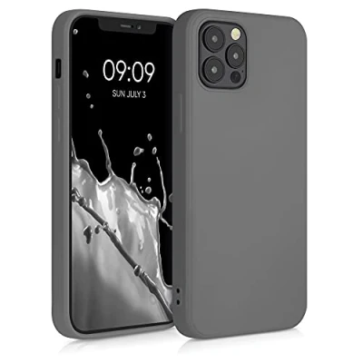Afbeelding van kwmobile telefoonhoesje compatibel met Apple iPhone 12 / Pro hoesje Zachte case voor smartphone Back cover in steengrijs