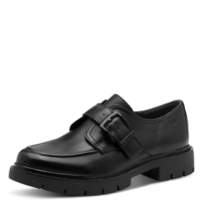 Afbeelding van Tamaris Instappers, Dames, Maat: 40, Black nappa Leer/ synthetisch