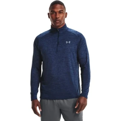Afbeelding van Under Armour Tech 2.0 1/2 ritssluiting, veelzijdige warm up top voor heren, lichte en ademende ritssluiting mannen