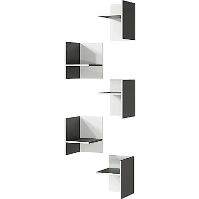 Afbeelding van Germania Pasadena Plank Verdelers Grafiet/Wit 5 Stuks