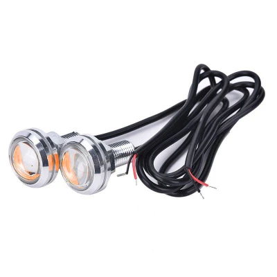 Afbeelding van 23MM LED Eagle Eye Oranje Waterproof Zilveren behuizing