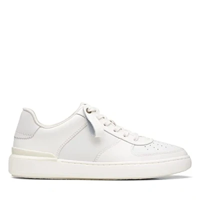 Afbeelding van Clarks CourtLite Tie Sneakers voor heren, wit leer, 46 EU, leer., EU