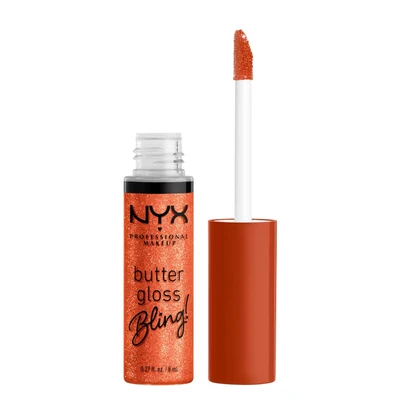Afbeelding van Nyx Professional Makeup Butter Gloss Bling Shimmer Down Niet plakkende Glanzende Lipgloss Oranje 8ML