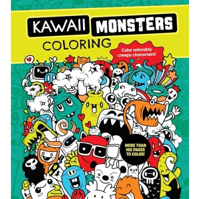 Afbeelding van Kawaii Monsters Coloring Book: Color Adorably Spooky Characters