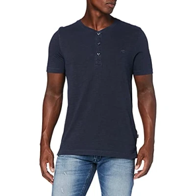 Afbeelding van camel active 1/2 ARM Tshirt basic, Heren, Maat: Medium, Blue