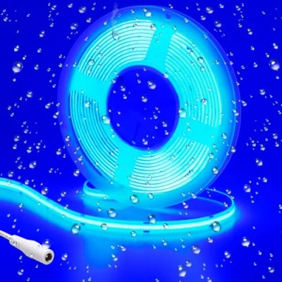 Afbeelding van GOMING 24V COB LED striplicht Blauw 5M IP65 Waterdicht 480LED/M Tape Zelfklevend Uniforme Emissie Flexibel bandlichten voor DIY KTV Bar Decor(Geen Voeding)