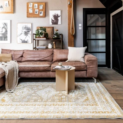 Afbeelding van Interieur05 Vintage Vloerkleed Aila Geel 190 x 280 cm