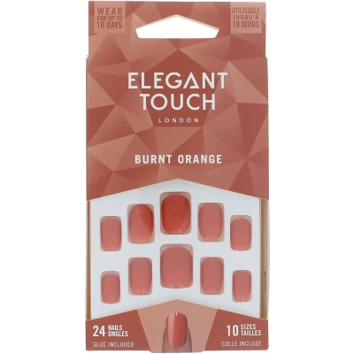Afbeelding van Elegant Touch 24 Nails with Glue Burnt Orange