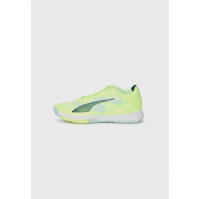Afbeelding van Puma Accelerate Turbo 4 Unisex Handbalschoenen fizzy light/green terrain/white/silvercoloured, Maat: 46.5 Kunststof/ textiel