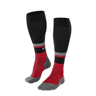 Afbeelding van FALKE Heren Hardloopsokken RU Compression Energy M Kh functioneel materiaal met compressie 1 paar, Rood Scarlet 8070 Stripe, 39 42