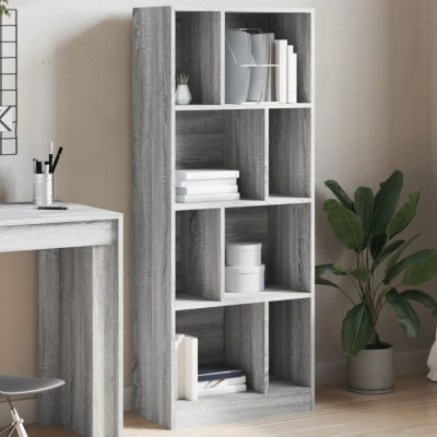 Afbeelding van Boekenkast 57x28,5x141cm bewerkt hout grijs sonoma eikenkleurig