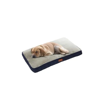 Afbeelding van Ellie Bo Groot 36&quot; Hondenbed Blauw Corduroy/Grijs FauxFur