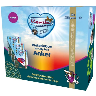 Afbeelding van Renske Variatiebox Anker Hondenvoer Konijn Eend Rund 15x375 g Glutenvrij